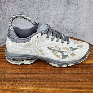 Mizuno Wave Lightning Z4 Shoes Women's 7 Gray Volleyball Athletic Sneakers